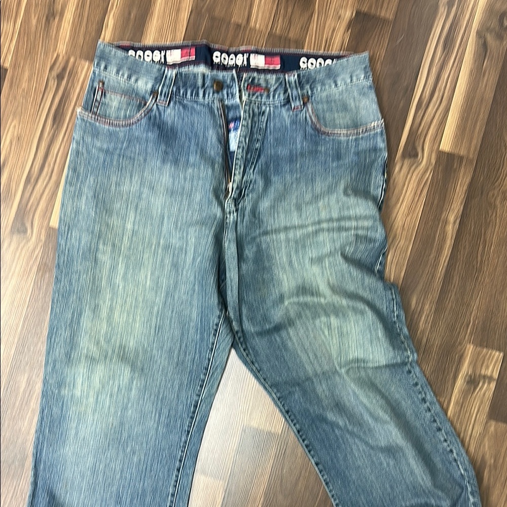 COOGI Blue Relaxed Fit Jeans with Natural Fading